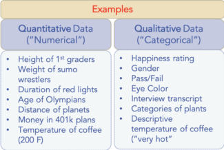 examples of quantitative vs qualitative data